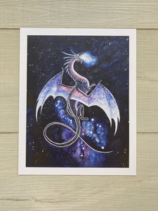 Space Dragon Watercolor Print