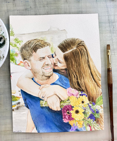 Custom Wedding Double Portrait