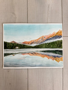 Solitude in the Mountains Original Watercolor Painting