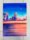 Sunset Star Original Watercolor Painting