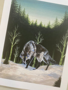 Dark Wolf Art Print