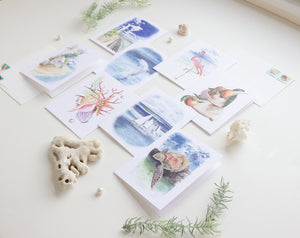Watercolor Ocean Cards