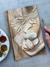 Harvest Bread Original Watercolor Painting