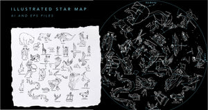 Constellations, Astronomy and Astrology Vector Illustrations