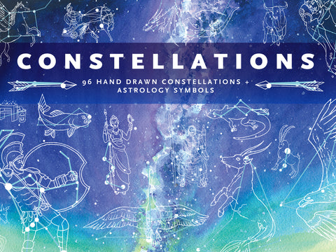 Constellations, Astronomy and Astrology Vector Illustrations