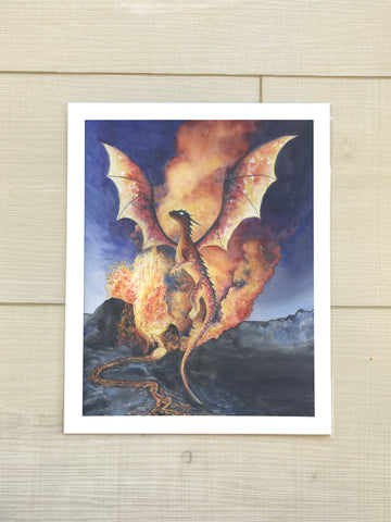 Volcano Dragon Print